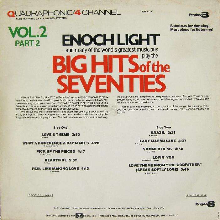 Vinyl, LP, Quadrifonic Album - Big Hits of the Seventies