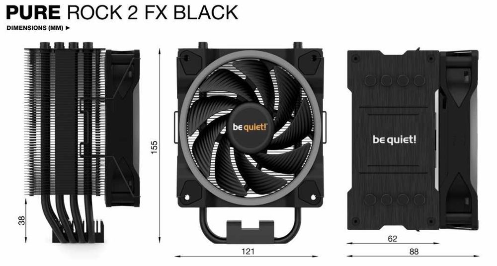 Chłodzenie procesora aktywne be quiet! Pure Rock 2 FX BK033