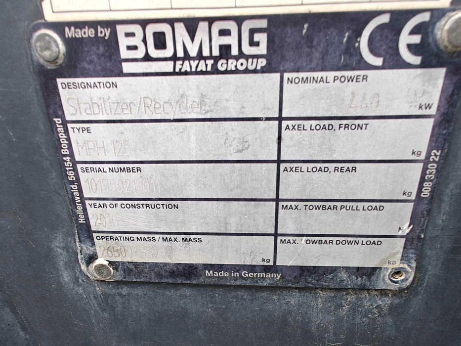 Ресайклер рециклер BOMAG MPH125