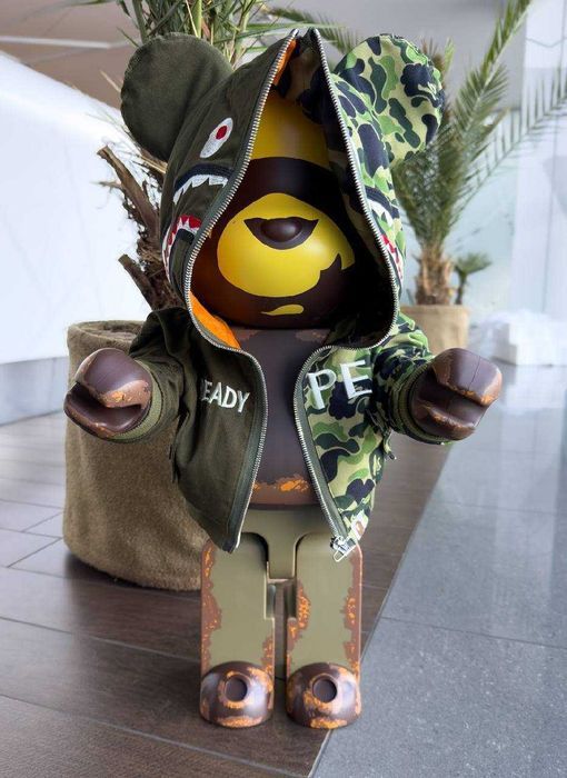 Статуэтка Medicom Bearbrick x A Bathing Ape 1000% 70 cm фигурка Бербрик