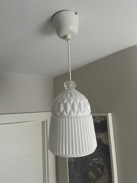 Dwie lampy sufitowe wiszące białe Ikea Vanadin Biały