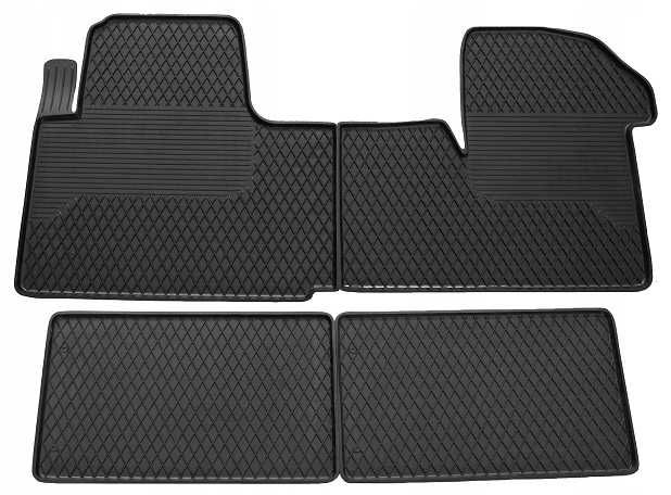 Dywaniki Gumowe RENAULT MASTER III MOVANO 2-Rzędy Doka 2010-