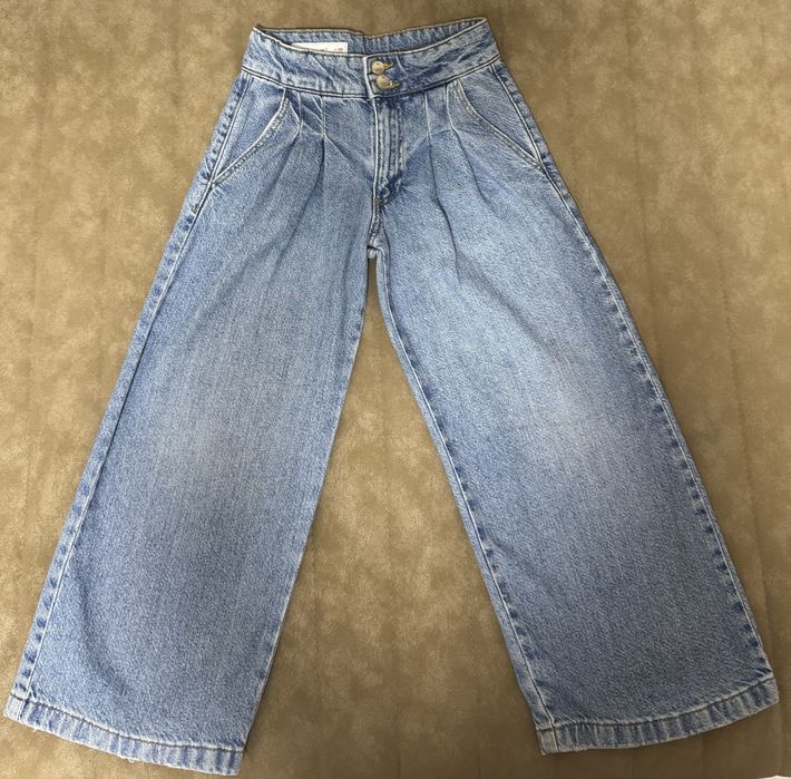 Голубые джинсы Zara , клёш, 7 лет