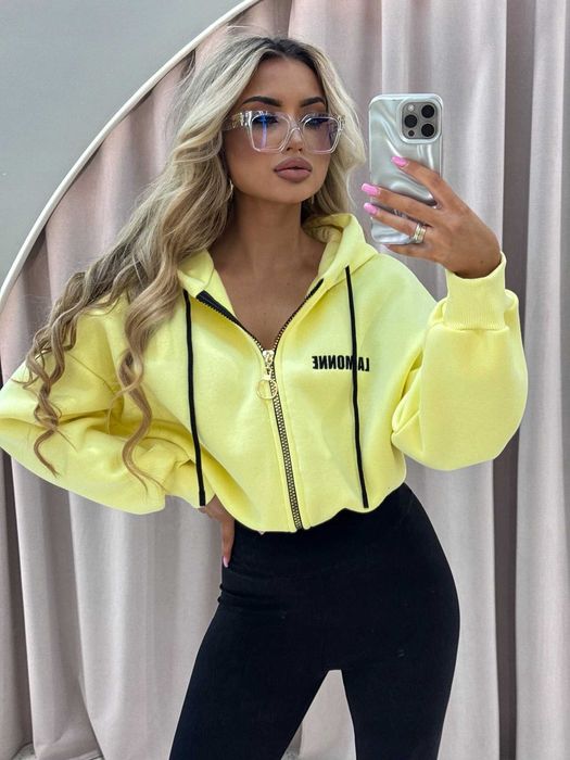 La monne bluza bella zip żółta