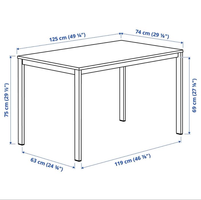 Secretária, mesa de jantar e luminária - IKEA - como novos