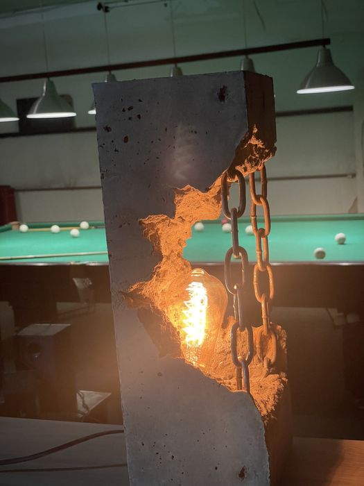 Loft Лофт індустріальна бетонна настільна лампа світильник едісона