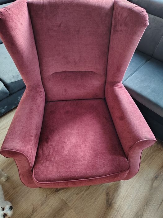 Fotel uszak.Bordo.
