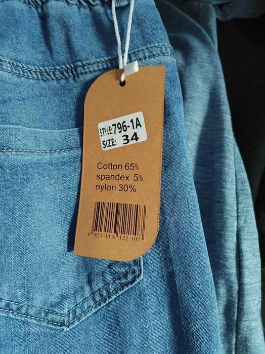 Жіночі шорти size34 пояс на резінці /легкий джинс,стрейч/.ОС118(тягнуться більше)ОТ до 100(101)