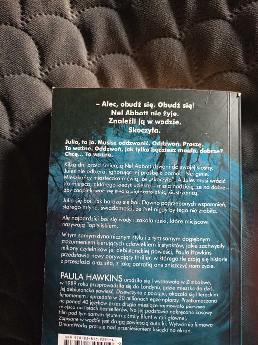 Książka Paula  Hawkins Zapisane w wodzie