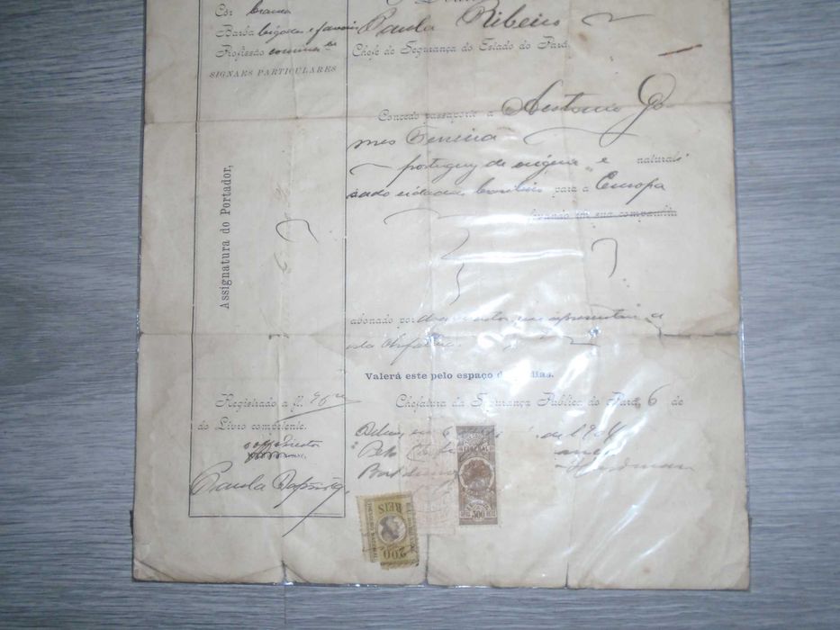Passaporte " Brazileiro " datado de 1904