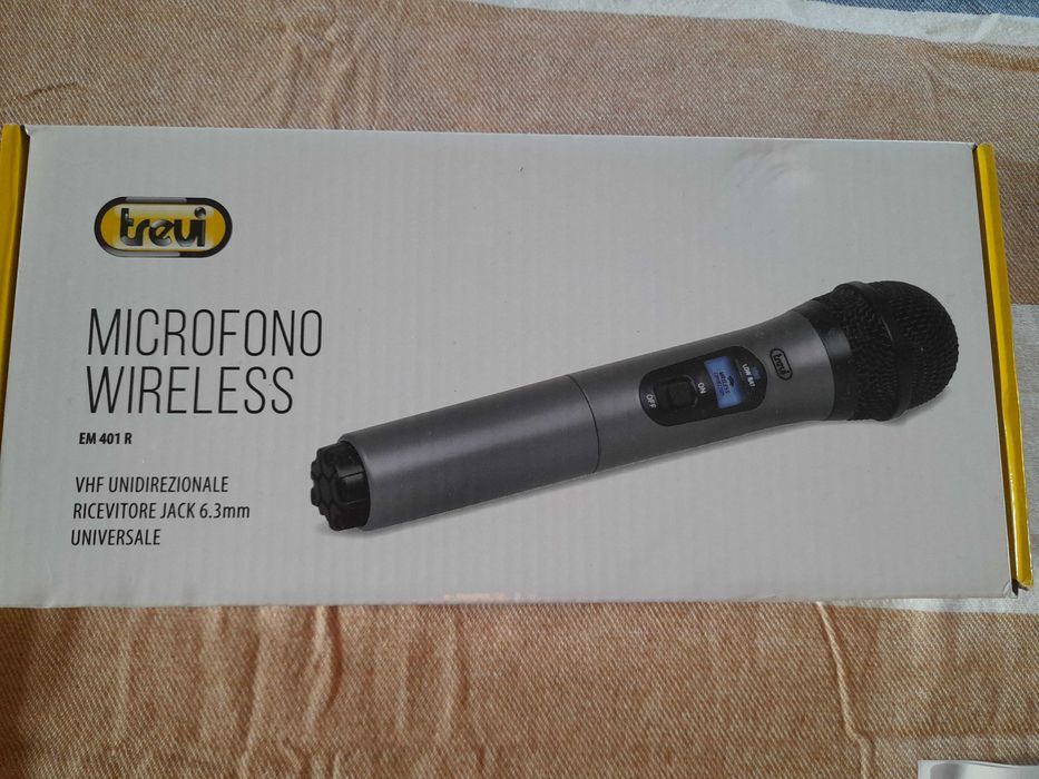Mikrofon bezprzewodowy radiowy Trevi EM401 + odbiornik Jack 6.3mm