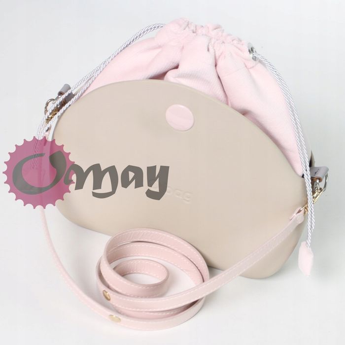 organizer OBAG MOON LIGHT worek welur pudrowy róż szary komin OMAY