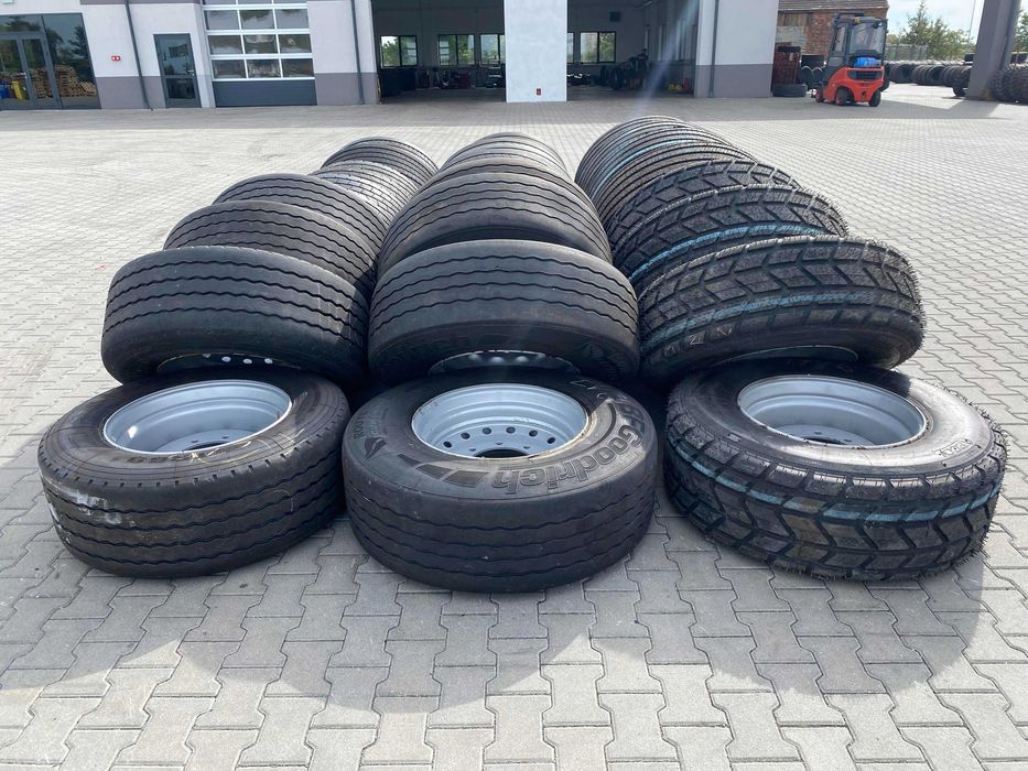 KOŁA 8 OTWOROWE do przyczepy rolniczej BRANDYS HL Opony Pogłębiane