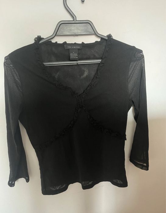 Czarna bluzka tiulowa goth dark alternative