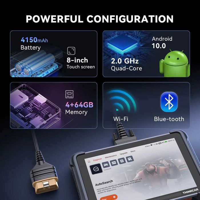 ThinkCar ThinkScan 689 Máquina Diagnóstico OBD + 35 Funções (NOVO)