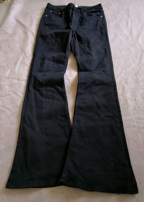 клеши джинси кльош flared faded Ed hardy type bootcut Japanese style y2k black черные джинсы джинсы широкі широкие буткати Бут кат кати каты чорні m s