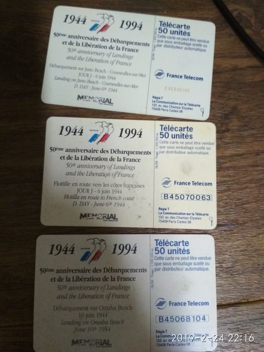 Cartões telefônicos franceses colecção