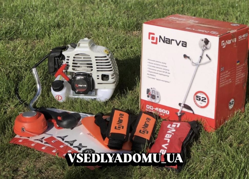 Бензокоса Narva CG-4500 ( 3 ножа +1 катушта, ремень рюкзак)