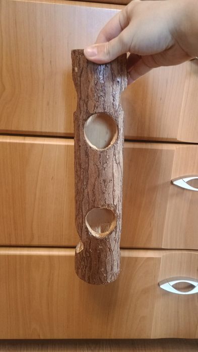 Drewniany tunel gryzonie 30cm