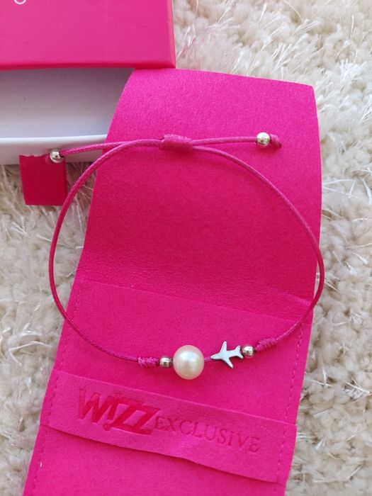 Браслет срібний Aire The Pearl з літаком і перлиною