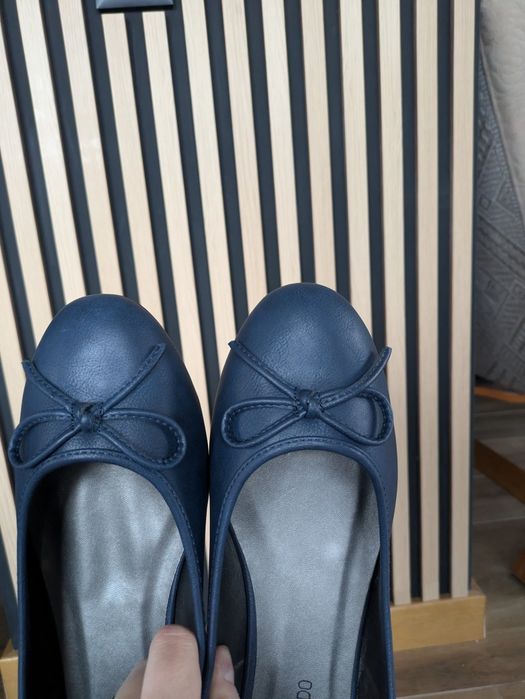 Nowe baletki baleriny w kolorze ciemny granat duży rozmiar! R.45