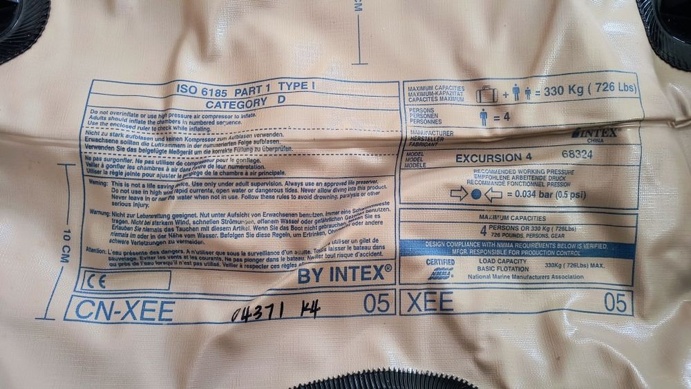 Ponton Intex Excursion 4 – NIEUŻYWANY - Stan BD