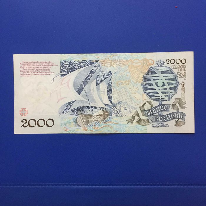 nota 2000 escudos 16 julho 1992 Bartolomeu Dias