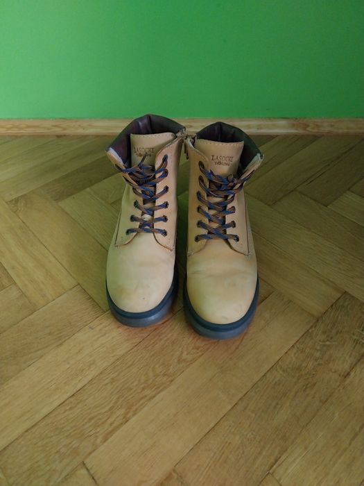 Skórzane trzewiki młodzieżowe, zimowe Lasocki