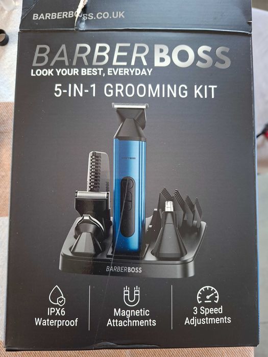 BarberBoss 5 w 1 trymer brody dla mężczyzn, maszynka do strzyżenia włosów, maszynka