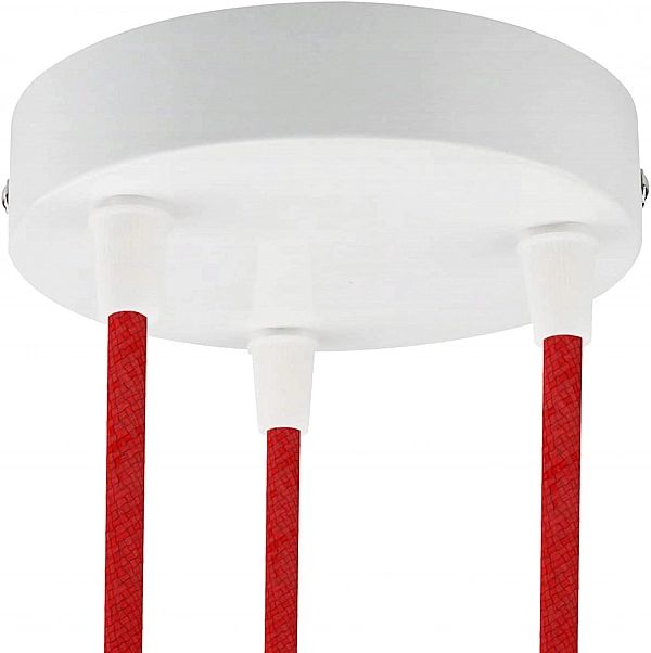 Metalowa Rozeta, sufitowa do lampy wiszącej 3 otwory na kabel Ø 120mm