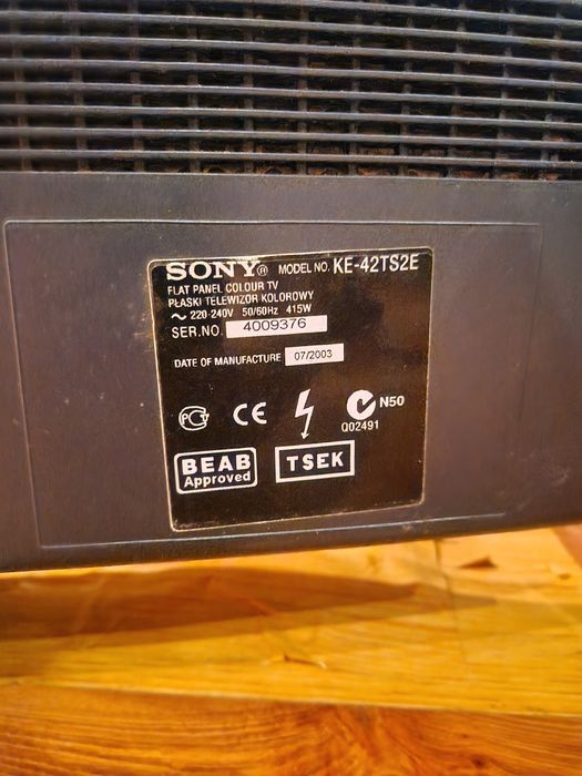 Televisão SONY cinzenta