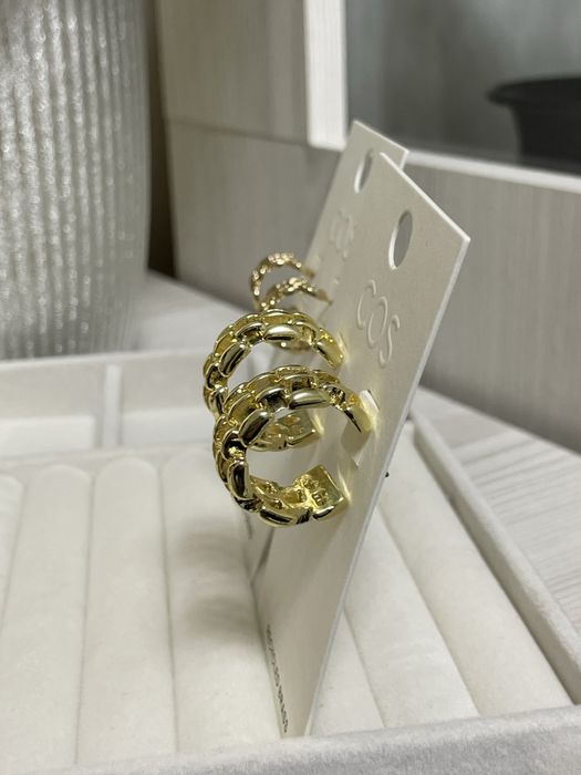 Сережки ланцюжки COS, золотисті
