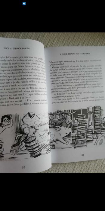 Livro "A chave secreta para o universo", de Lucy & Stephen Hawking,