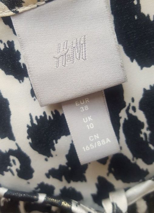 ,,H&M"__Bluzka z baskinką rękaw   bufka __M  z UK
