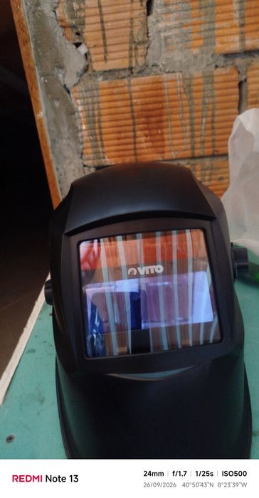 Vendo capacete de soldar novo