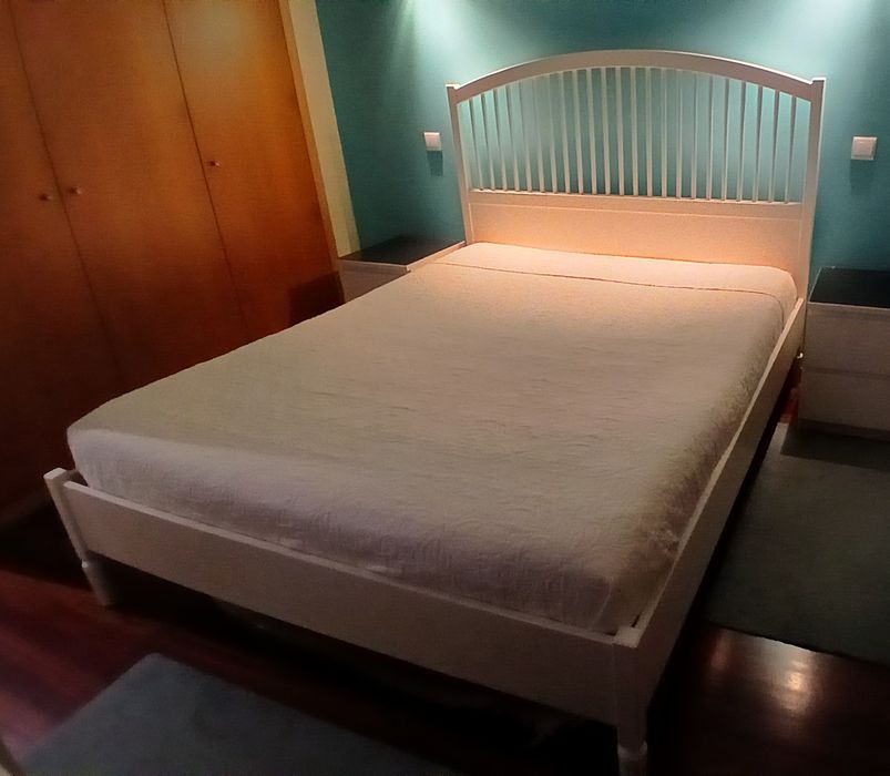 Cama de Casal  TYSSEDAL – 160x200 cm Branco