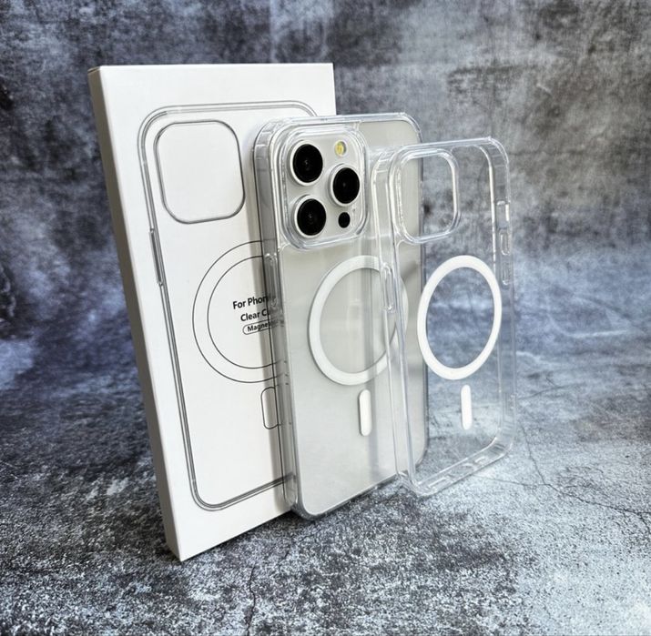 Чехол на Iphone, прозрачный, с mag safe