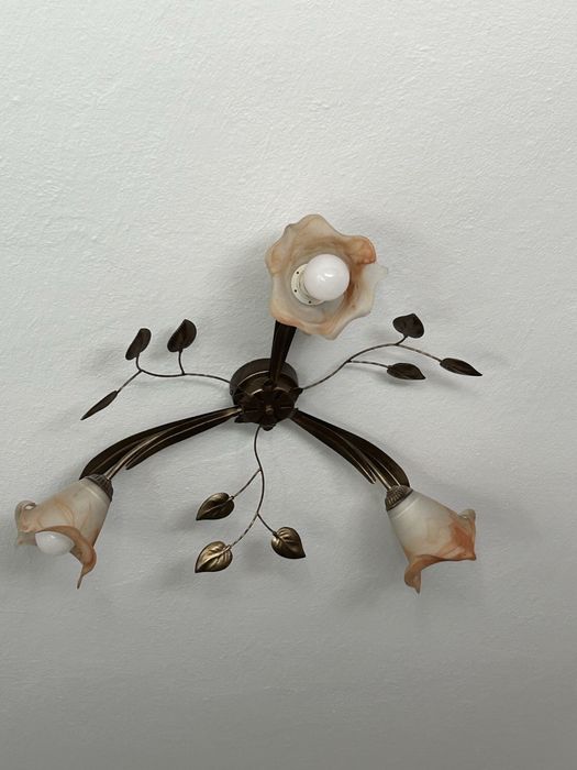 lampa sufitowa + kinkiet kolor zloty/ miedziany