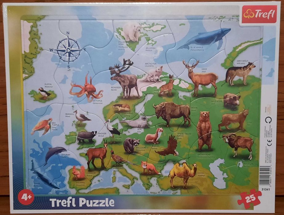 puzzle ramkowe układanka dzieci TREFL 25 elementów