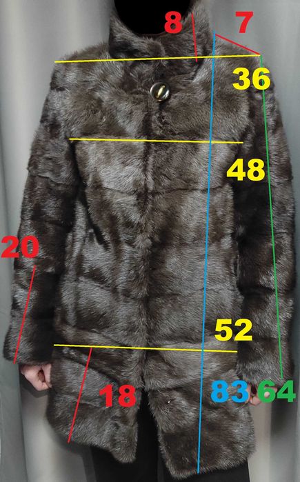 ідеал Шуба норка натуральне хутро трансформер колір соболь