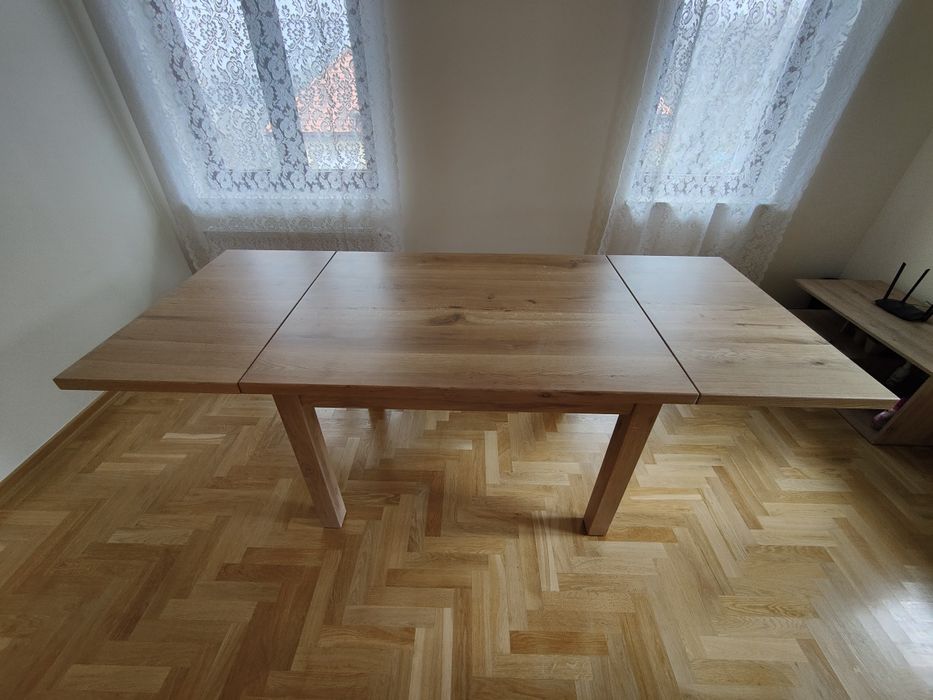Blat dębowy stół ława schody