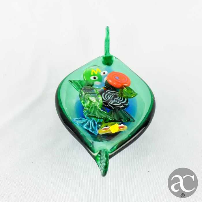 Taça e rebuçados em vidro de Murano