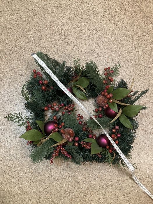 Новорічний вінок, різдвяний вінок, новогодний венок, прикраса на двері