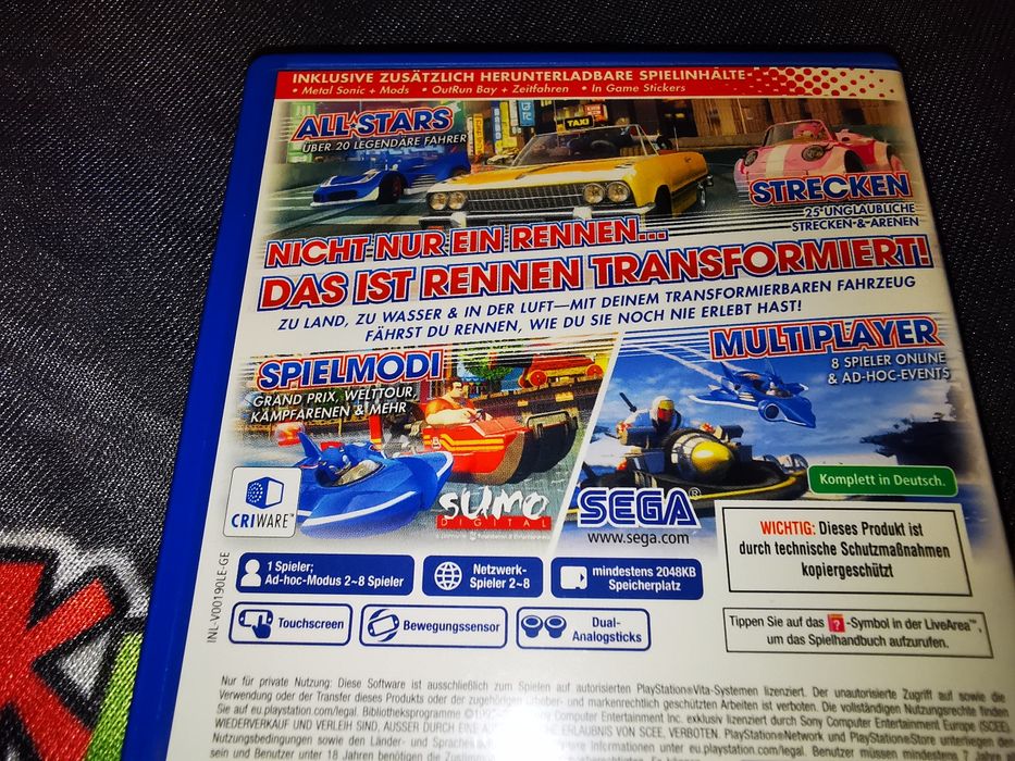 Sonic All Stars Transformed PS VITA gra (komplet) sklep Ursus