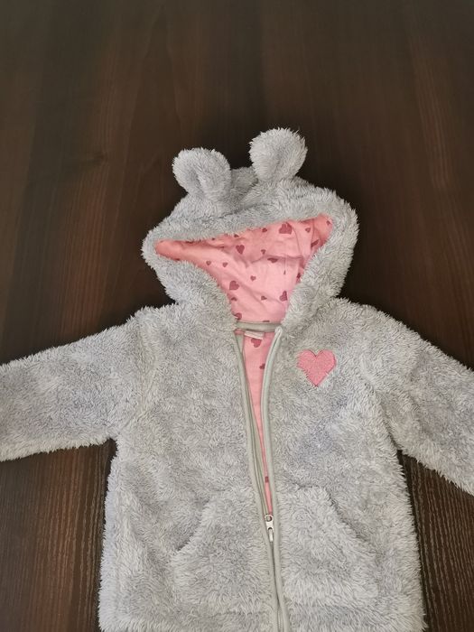 Rozpinana bluza z kapturem mis roz 68