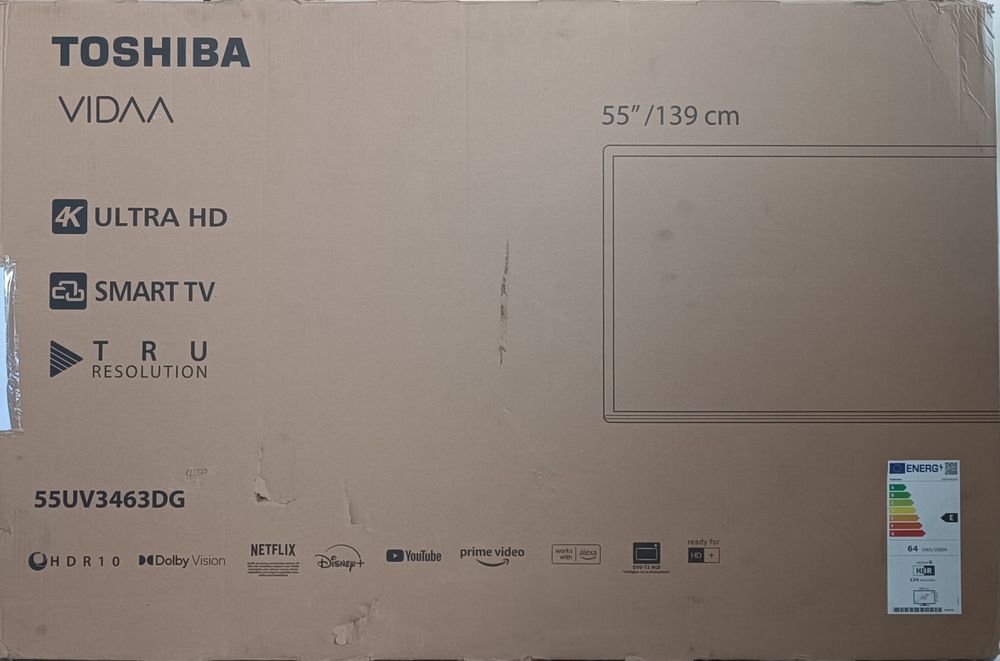 Smart TV 55" 50UV3463DG DLED 4K Ultra HD (Preto) - TOSHIBA