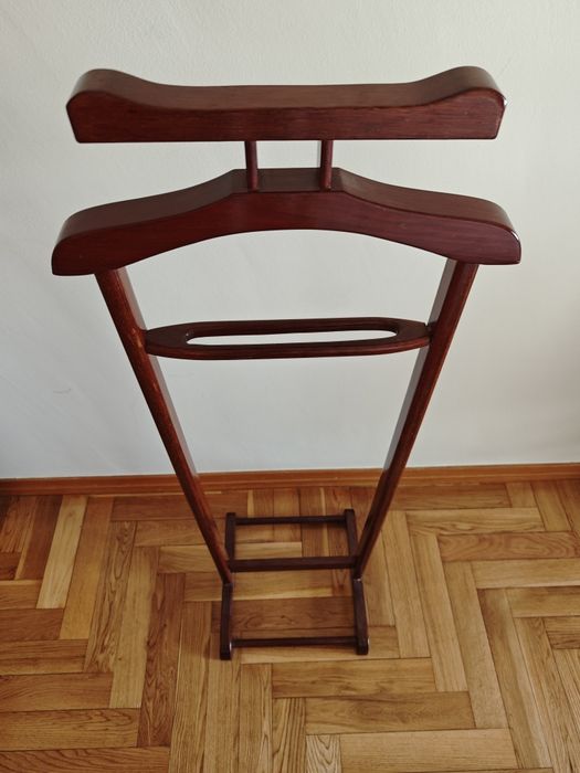 Cabide Vintage – Madeira Maciça Pau-Rosa (Macau, Anos 80)