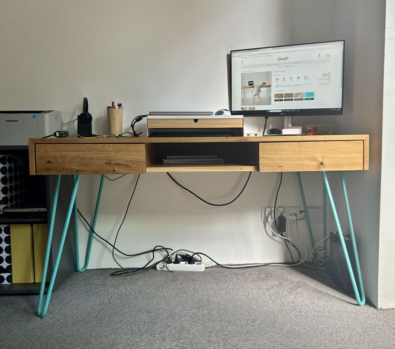 Biurko dębowe model „ABC”, producent Guido