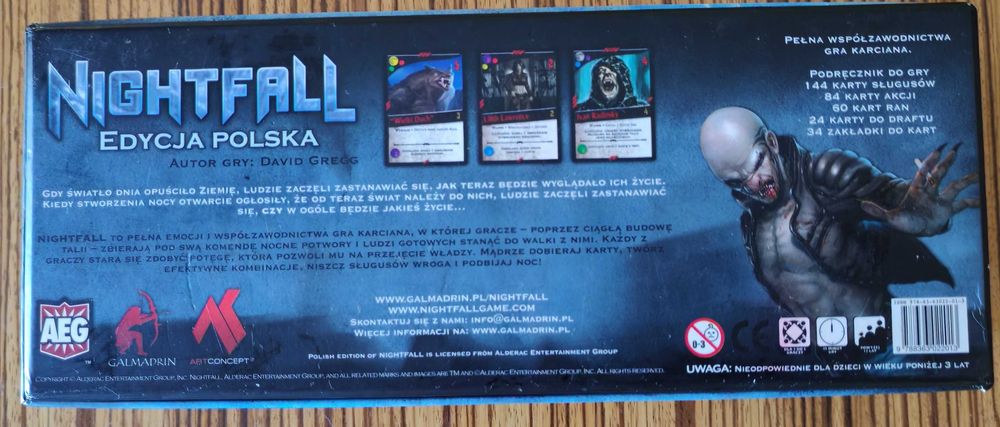 Gra karciana NightFall Edycja Polska plus dodatkowe 24 karty