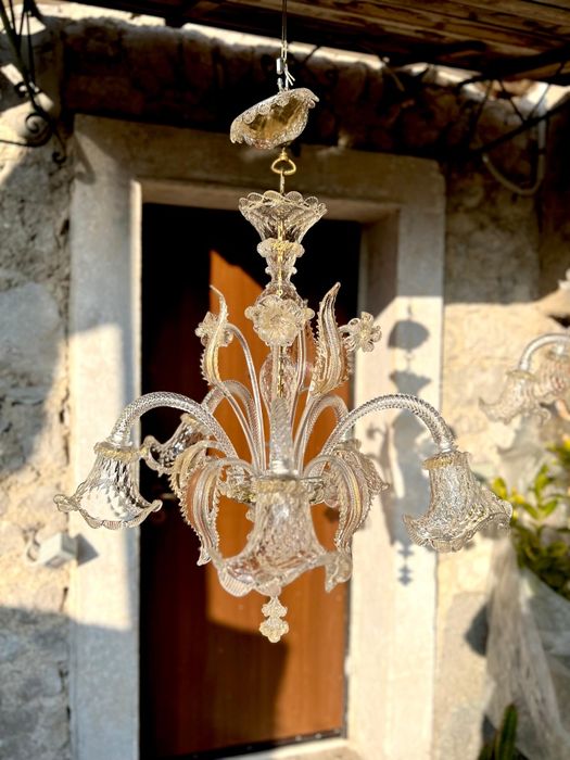 Żyrandol 5 ramienny Murano